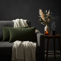 Green Corduroy Cushion Lifestyle