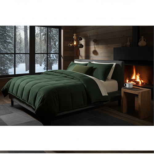 Forest Green Quilted Comforter